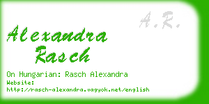 alexandra rasch business card
